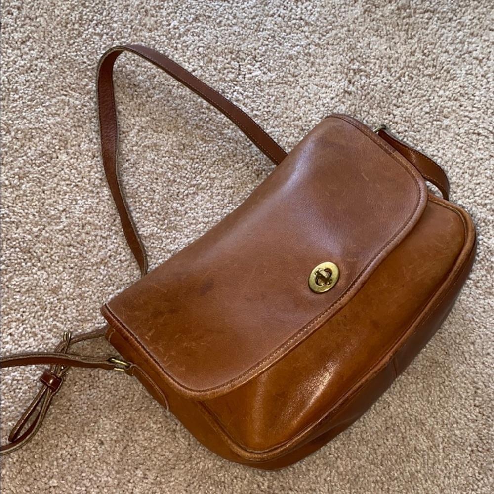 Coach brown leather vintage Crossbody shoulder bag
